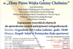 Zgłoszenia przyjmujemy do 11 grudnia 2013